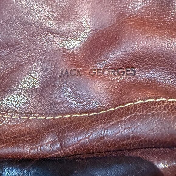 Jack Georges Women\'s Backpack Bag Voyager Brown Leather Convertible Crossbody